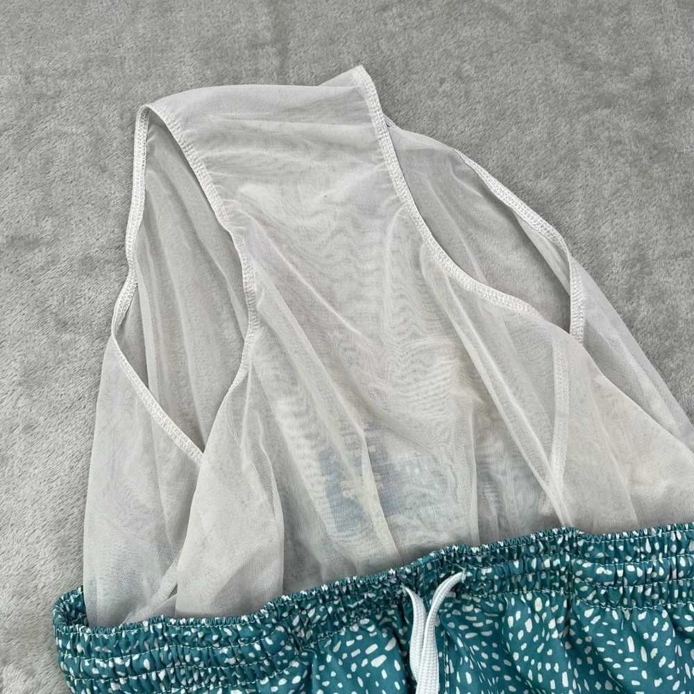 Chubbies Swim Trunks Mens XL Blue‎ Colorblock Speckled Mesh Lined Drawstring